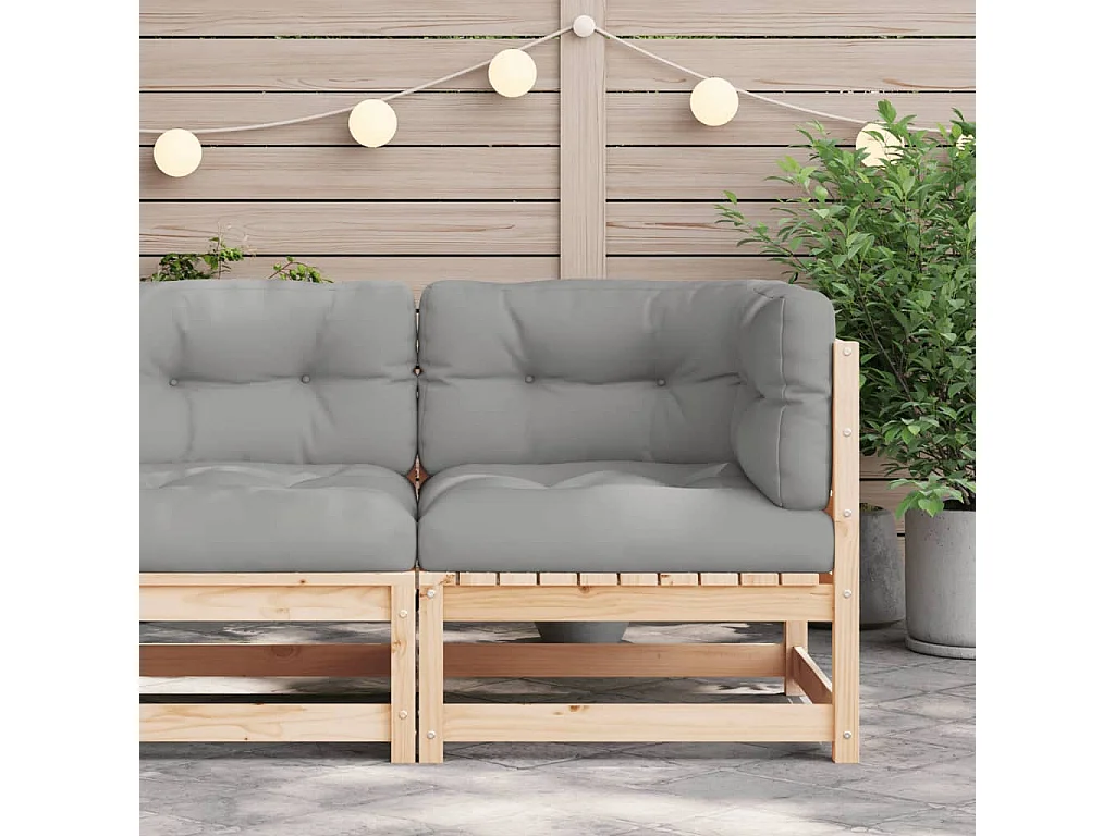 Sofá de equina con cojines madera maciza de pino ES480881