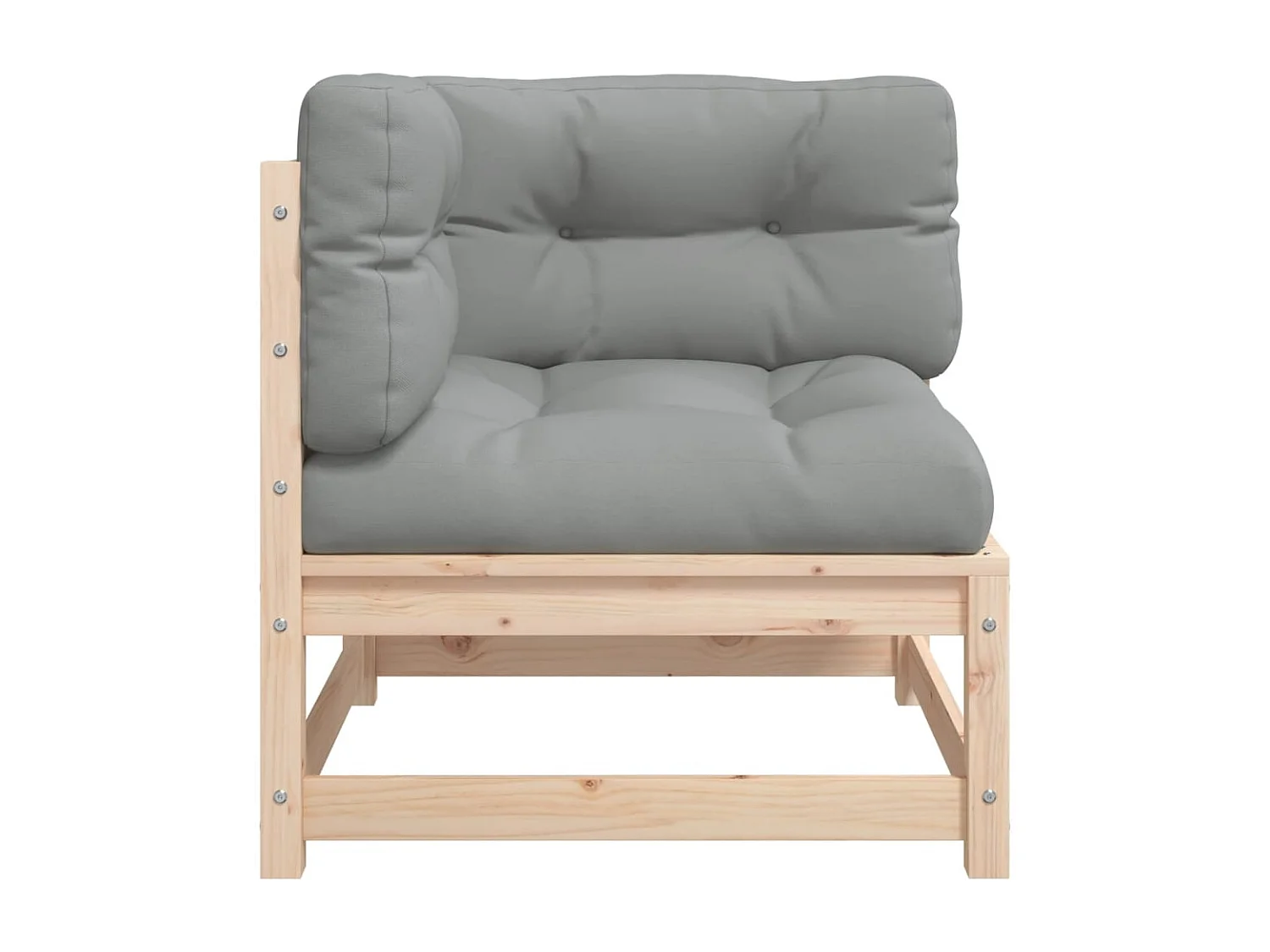 Sofá de equina con cojines madera maciza de pino ES480881