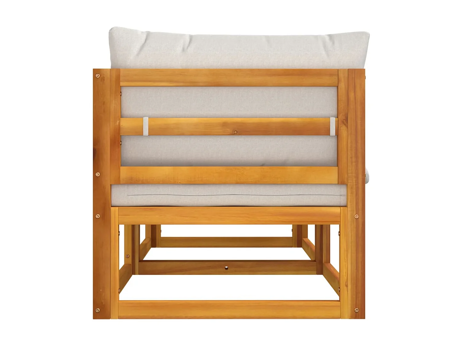 Lot de 2 Canapés d'angle sectionnels coussins gris clair acacia FR36194