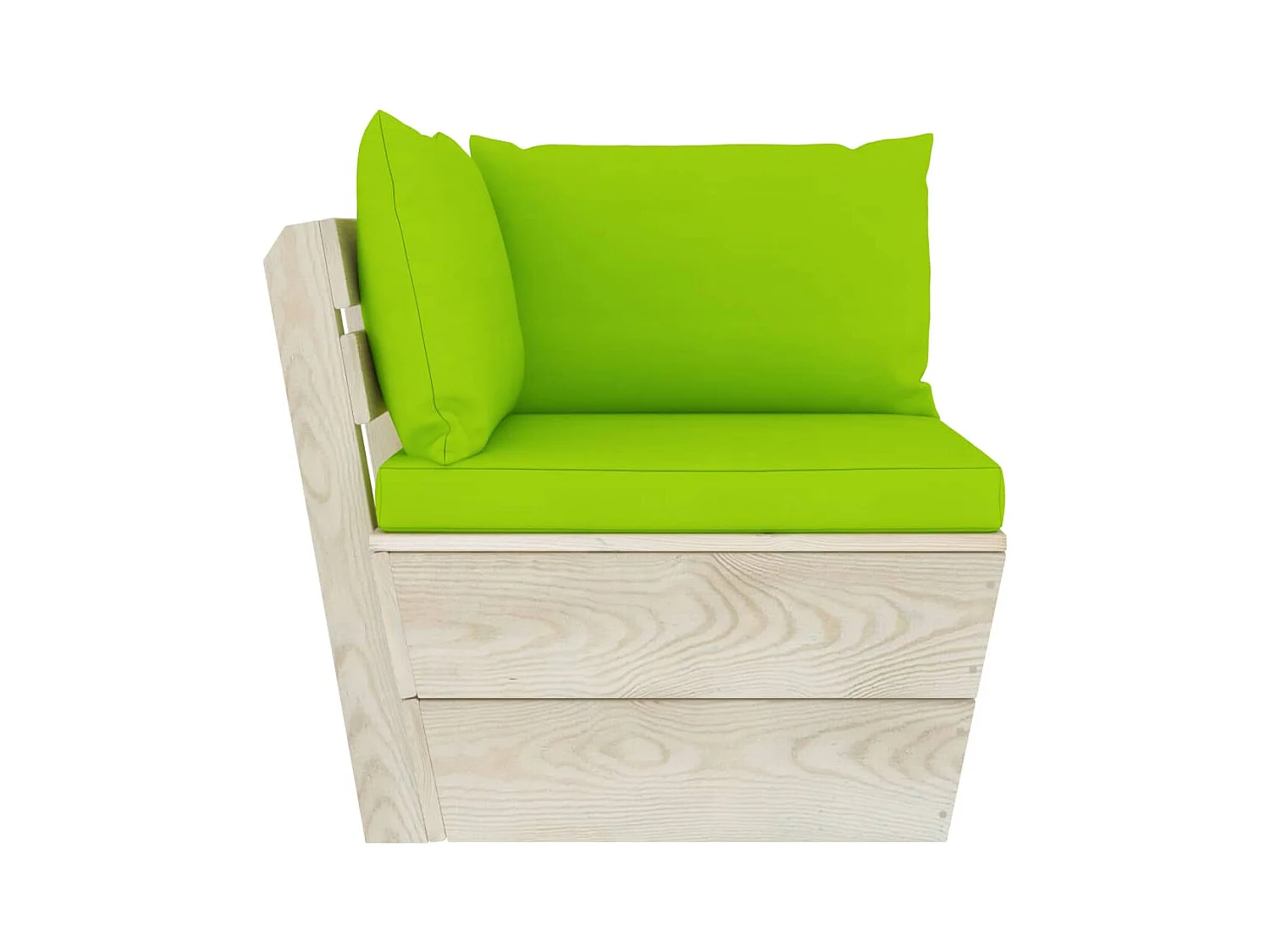 Canapé d'angle palette de jardin avec coussins Épicéa imprégné FR77307