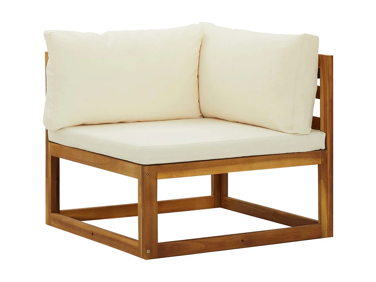 Sofás de canto seccionais 2 pcs com almofadões branco nata PT869808