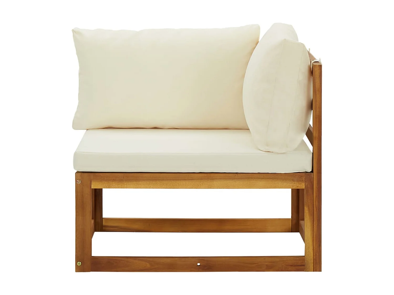 Lot de 2 Canapés d'angle sectionnels avec coussins Blanc crème FR78305