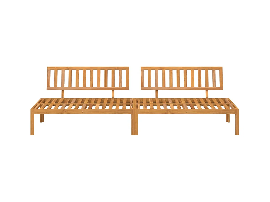 Lot de 2 Canapés centraux palette de jardin bois massif d'acacia FR869222