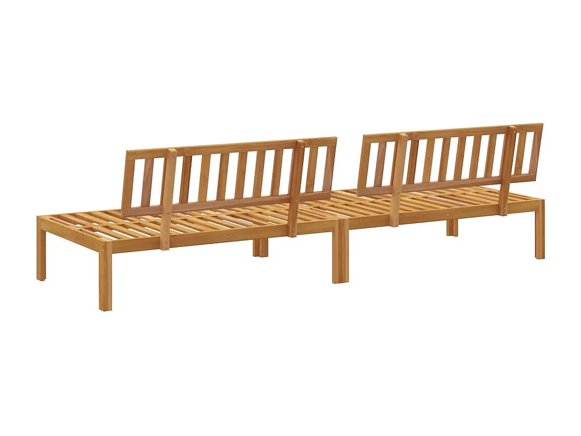 Lot de 2 Canapés centraux palette de jardin bois massif d'acacia FR869222