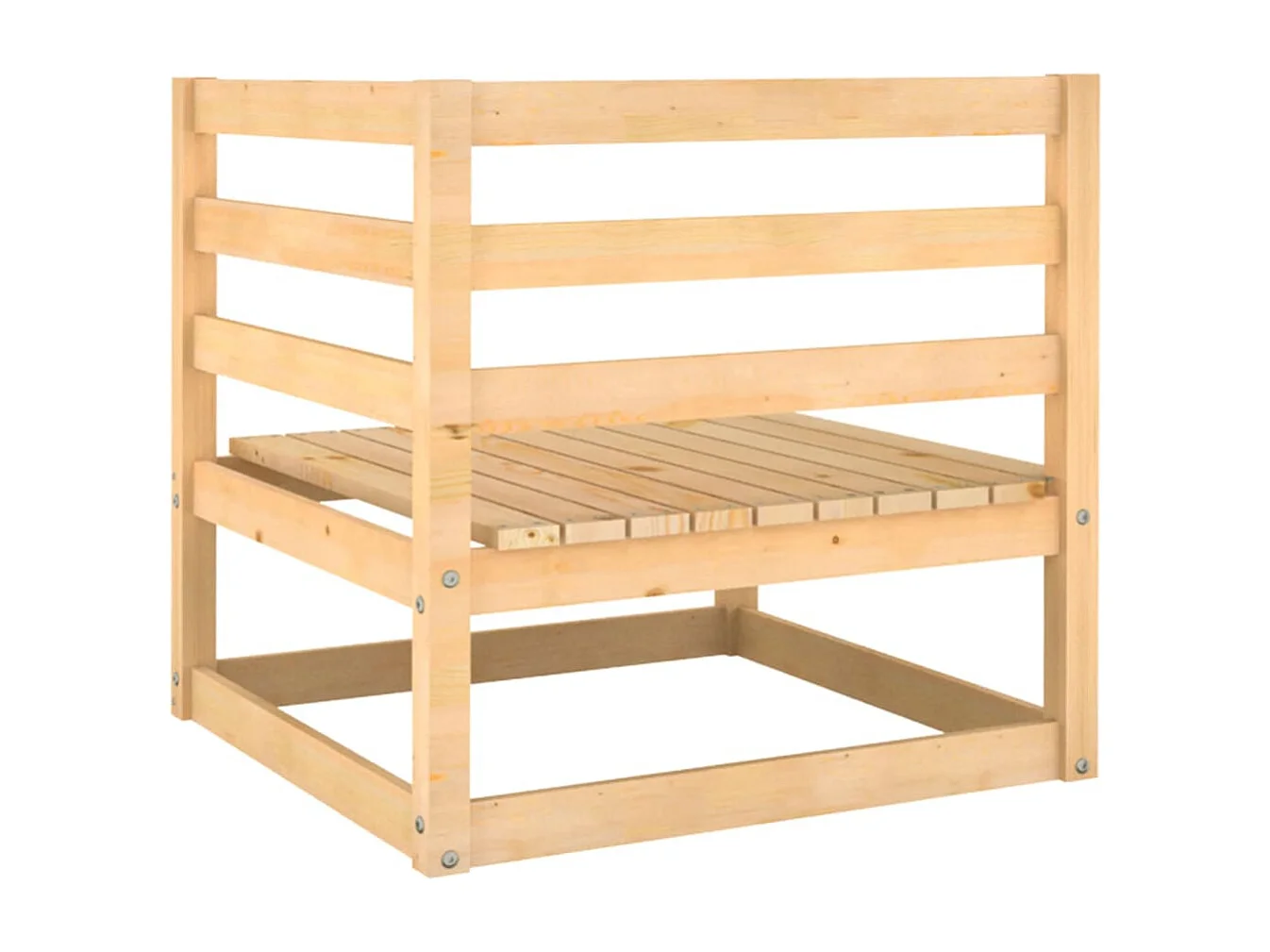 Canapé d'angle de jardin avec coussins gris Bois de pin massif FR56138