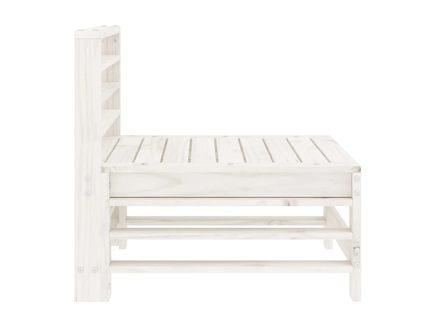 Sofá de centro para jardim madeira de pinho maciça branco PT753468