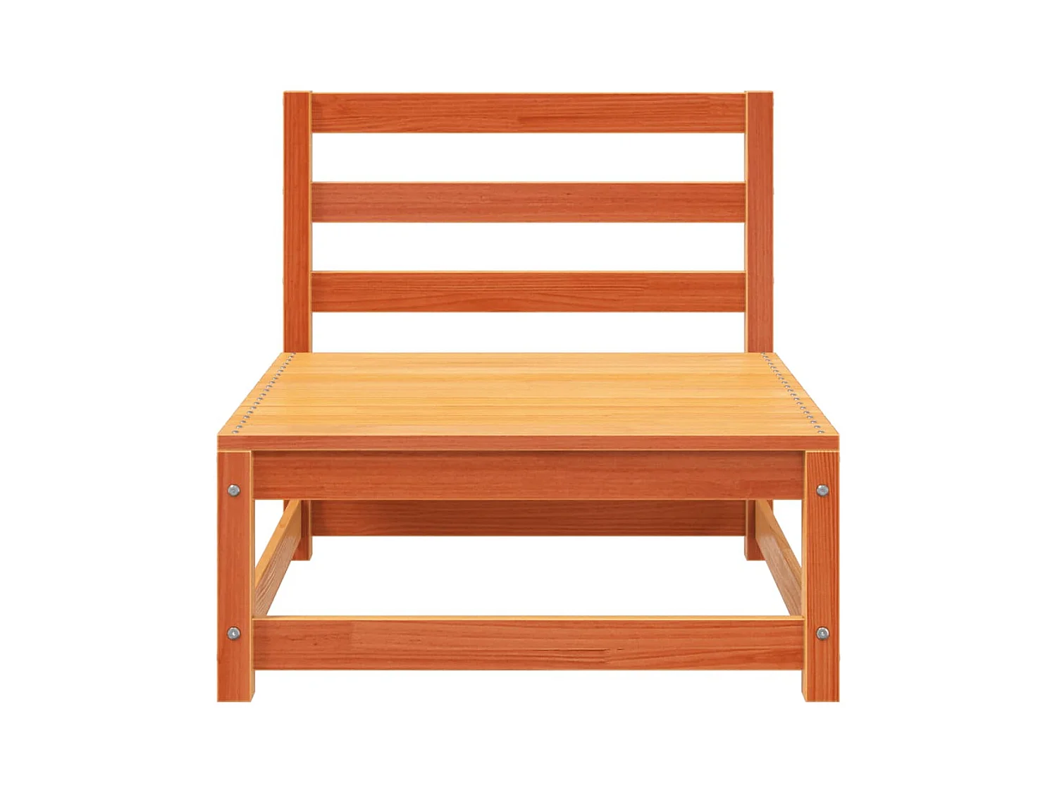 Sofás jardín sin reposabrazos 3 uds madera marrón 70x70x67 cm ES124759