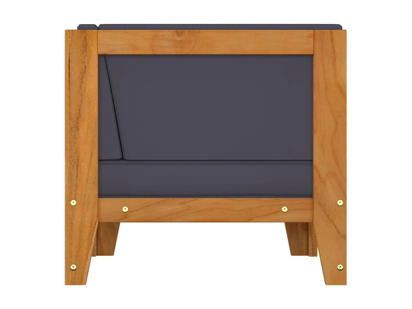 Canapé d'angle sectionnel et coussins gris foncé Bois d'acacia FR13747