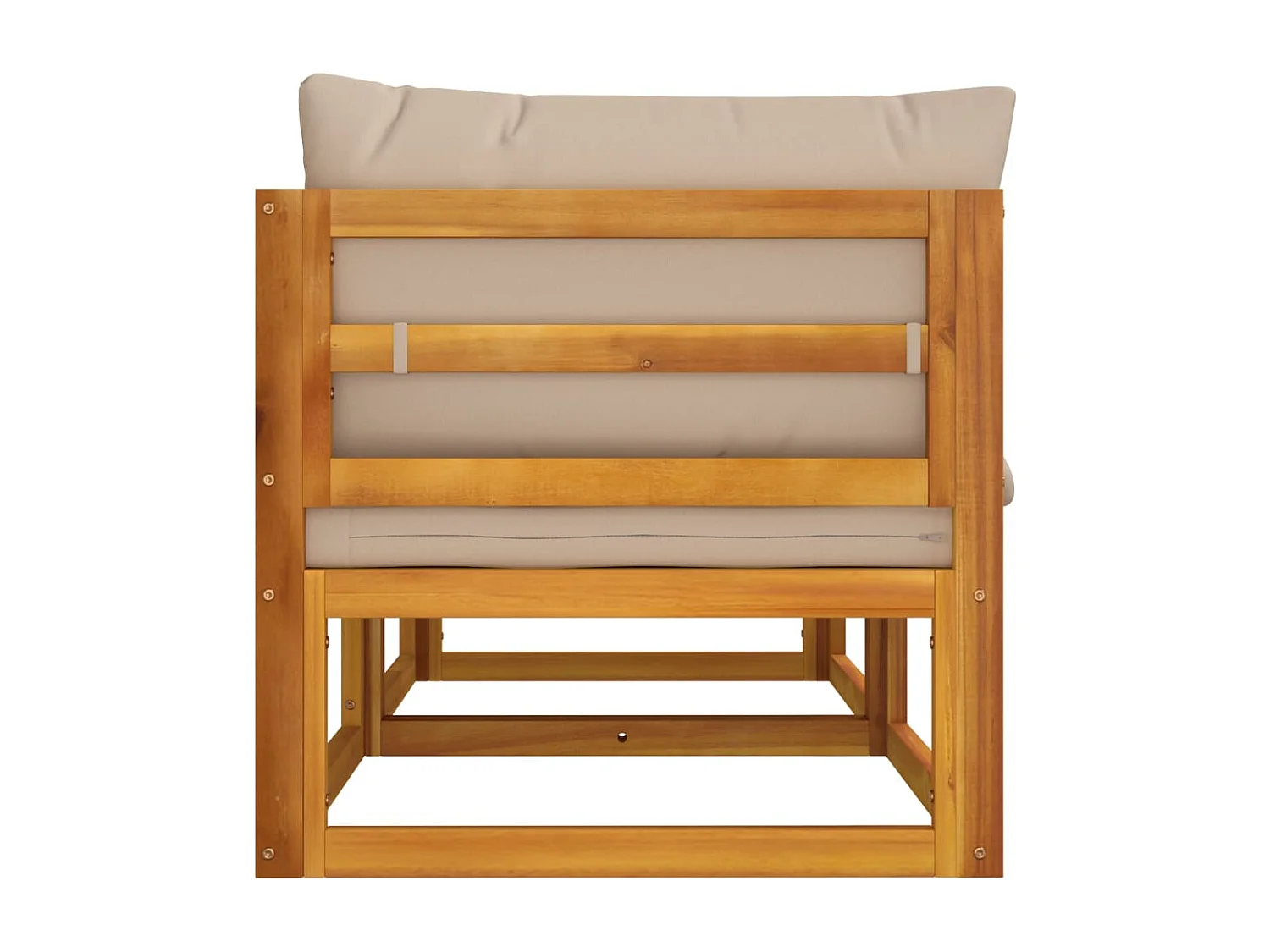 Sofás canto 2 pcs acácia maciça c/ almofadões cinza-acastanhado PT771052