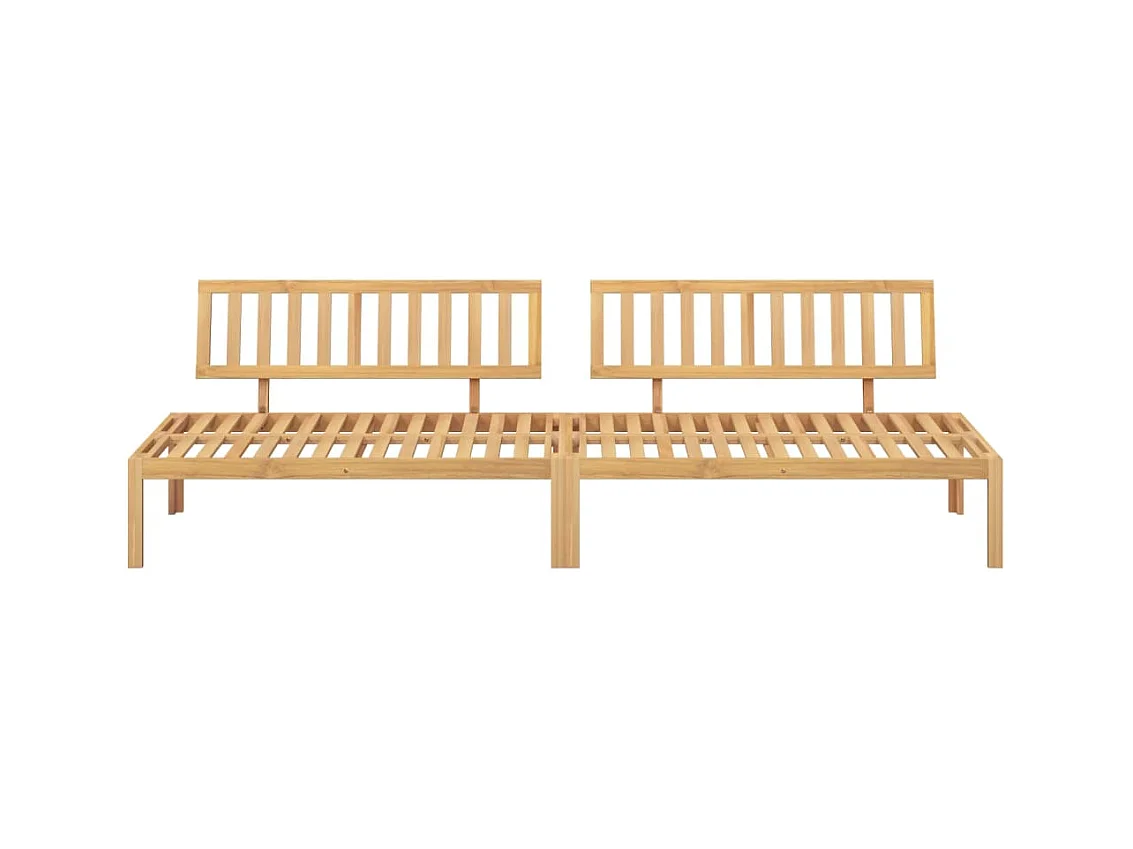 Lot de 2 Canapés centraux palette de jardin bois massif d'acacia FR448984