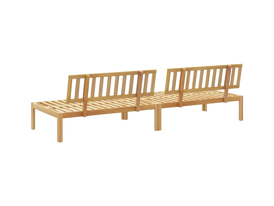 Lot de 2 Canapés centraux palette de jardin bois massif d'acacia FR448984