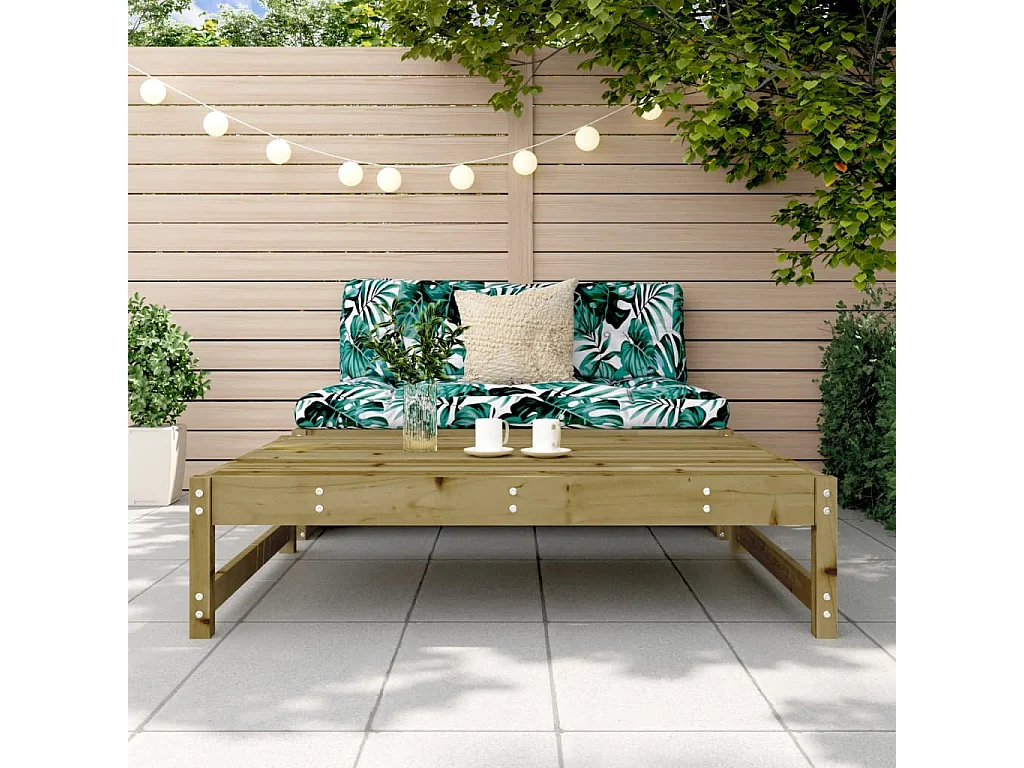 Canapé de jardin - Repose-pied de jardin 120x80 cm bois de pin imprégné FR10124