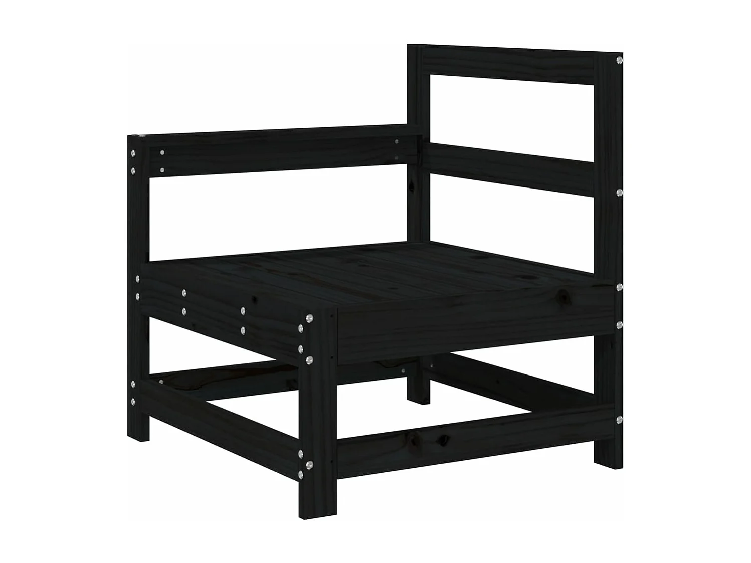 Tuinhoekbanken 2 st massief grenenhout zwart BE302760