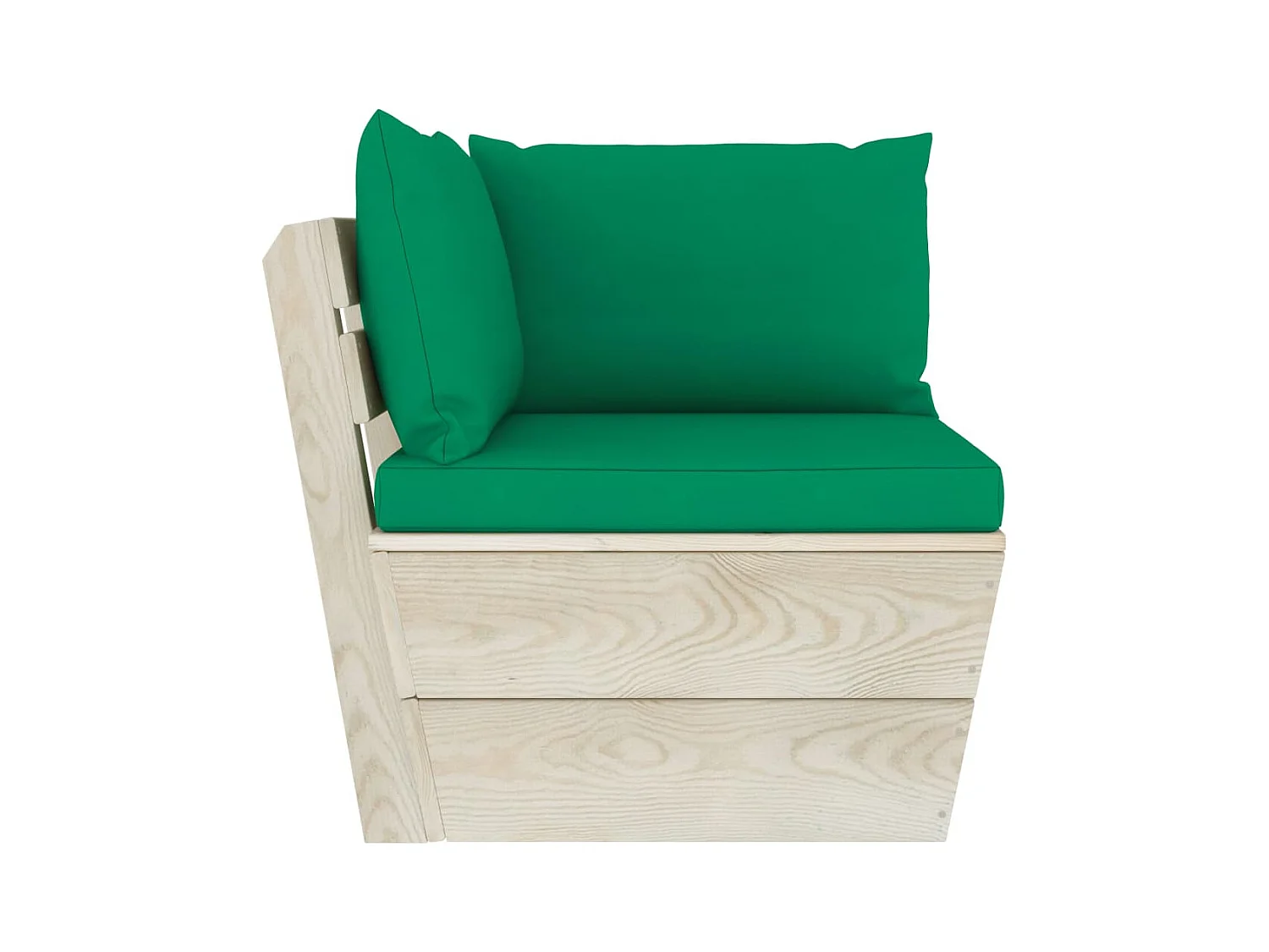 Canapé d'angle palette de jardin avec coussins Épicéa imprégné FR56130