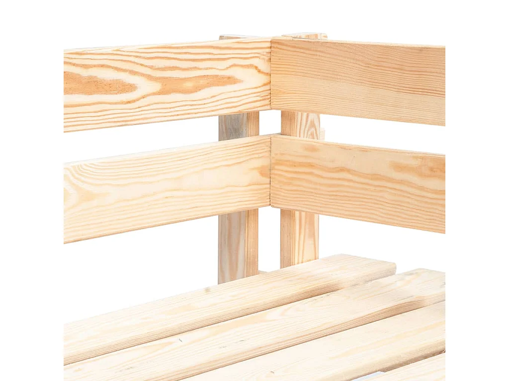 Canapé d'angle palette de jardin bois de pin imprégné FR74456