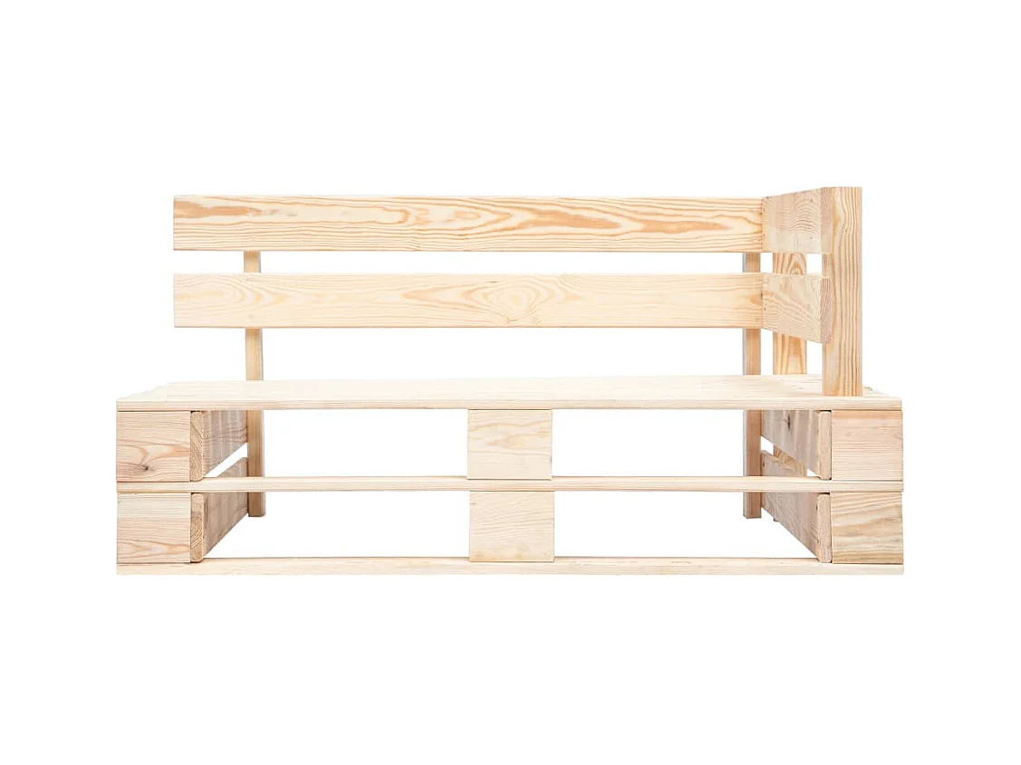 Canapé d'angle palette de jardin bois de pin imprégné FR74456
