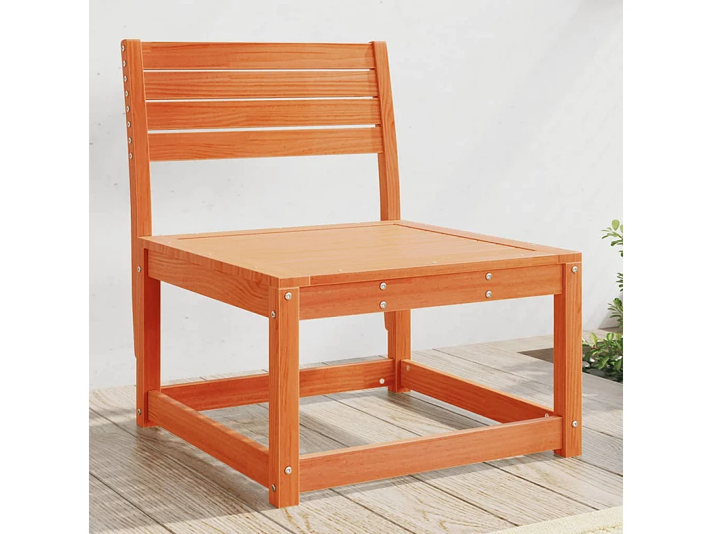 Canapé de jardin cire marron bois de pin massif FR231786