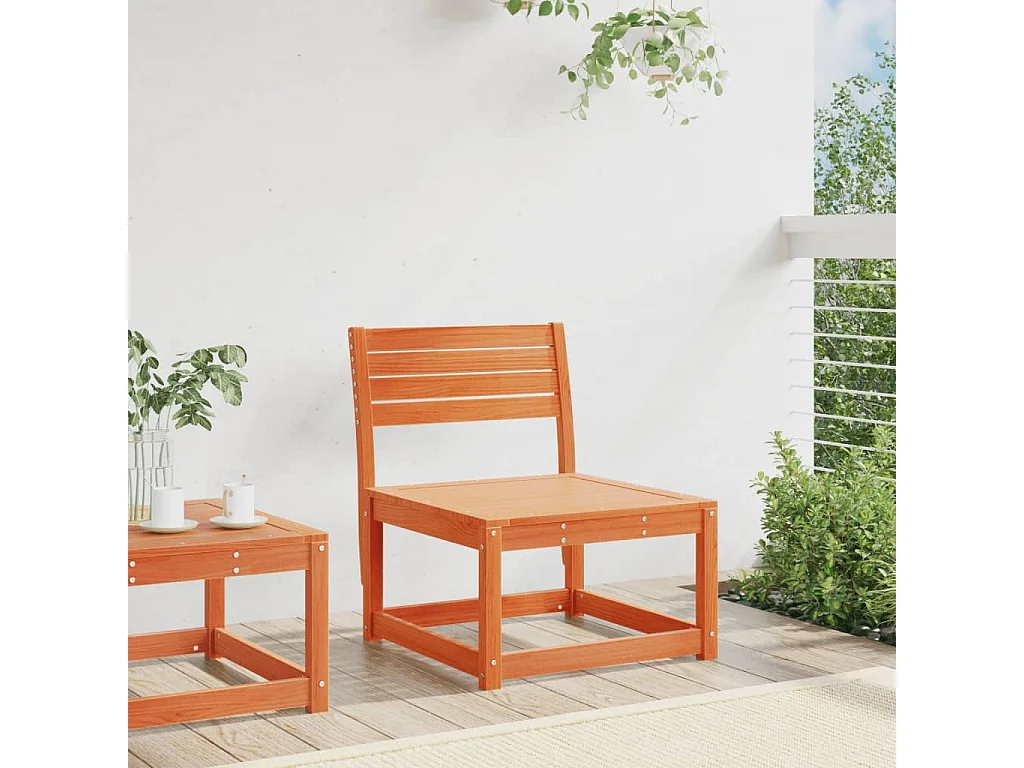 Canapé de jardin cire marron bois de pin massif FR231786