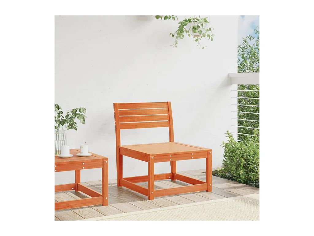 Canapé de jardin cire marron bois de pin massif FR231786
