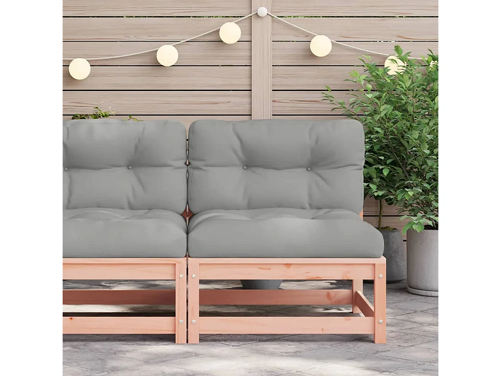 Tuinbank zonder armleuningen met kussens massief douglashout BE208172