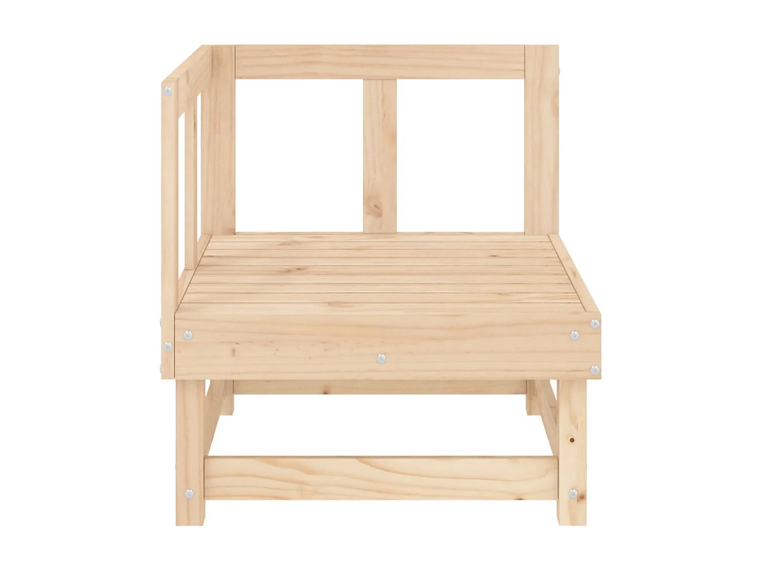 Canapé d'angle de jardin bois de pin massif FR420289