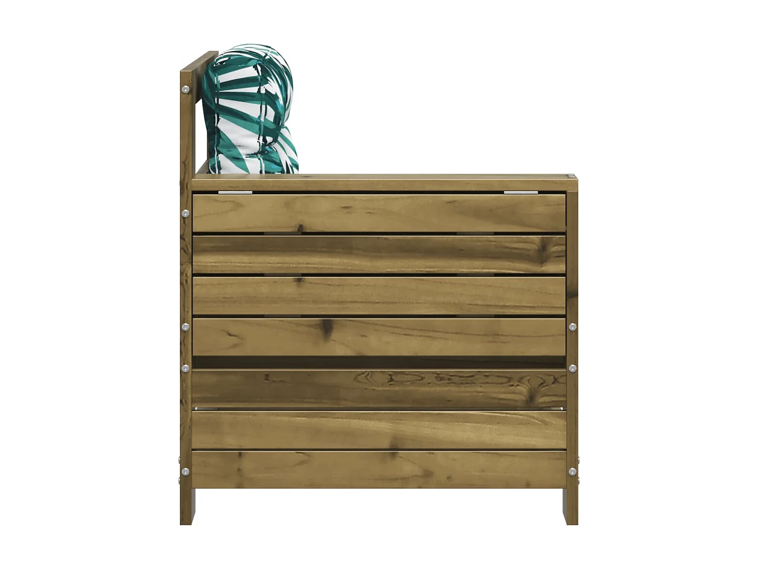 Canapé de jardin accoudoir avec coussin bois de pin imprégné FR764690