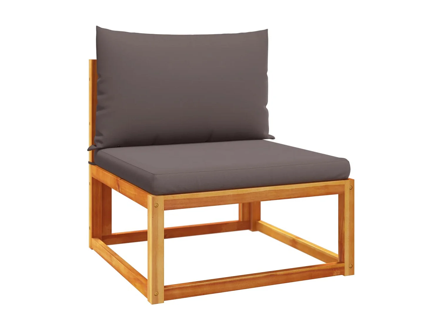 Canapé de jardin sans accoudoirs coussins bois massif d'acacia FR232579