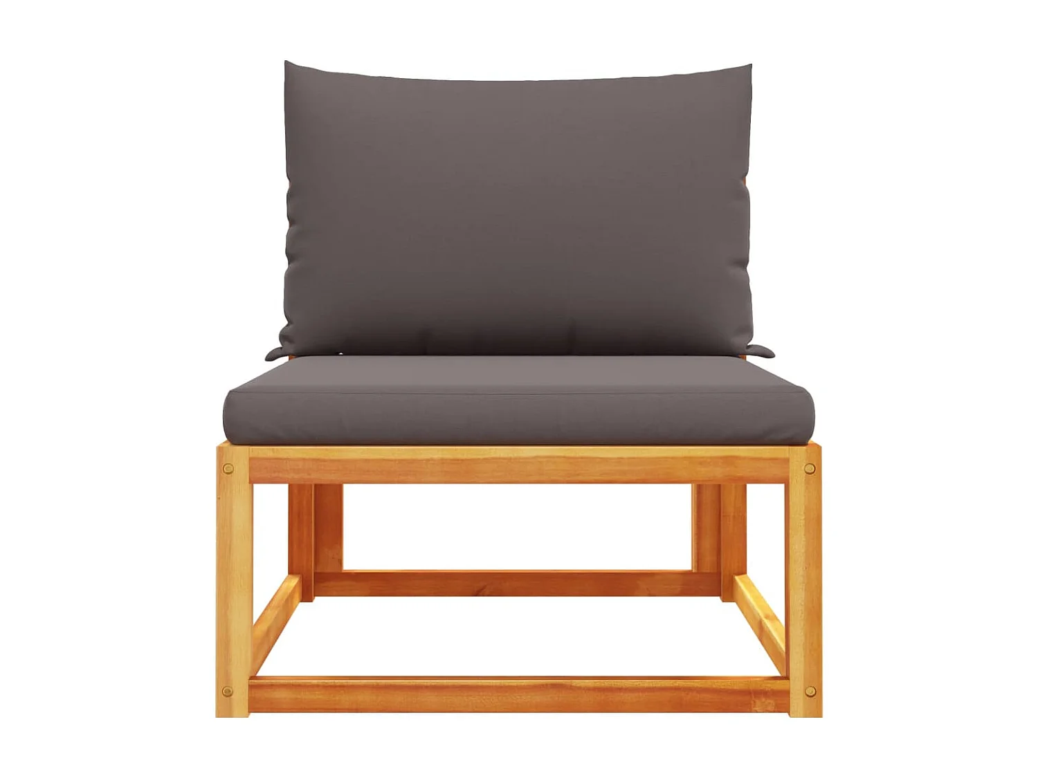 Canapé de jardin sans accoudoirs coussins bois massif d'acacia FR232579