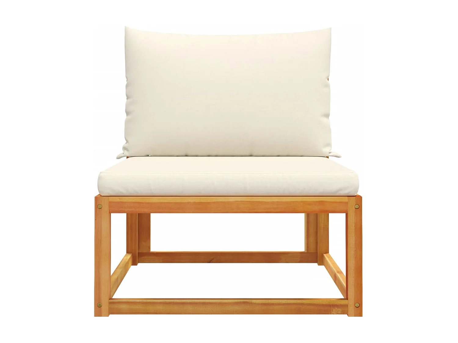 Canapé de jardin sans accoudoirs coussins bois massif d'acacia FR276579