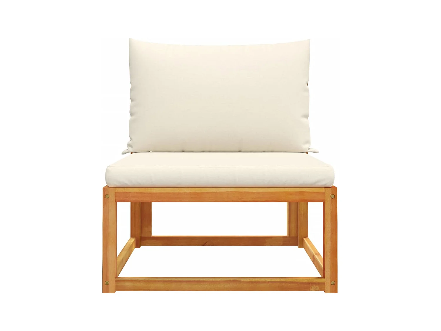 Sofá jardín sin reposabrazos con cojines madera maciza acacia ES332800