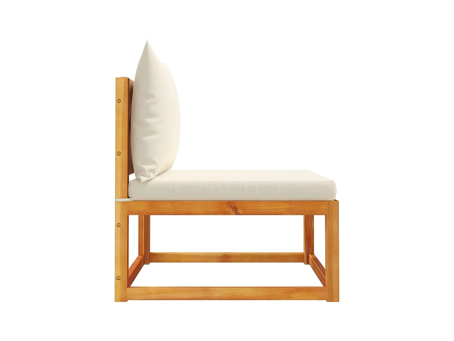 Sofá jardín sin reposabrazos con cojines madera maciza acacia ES332800