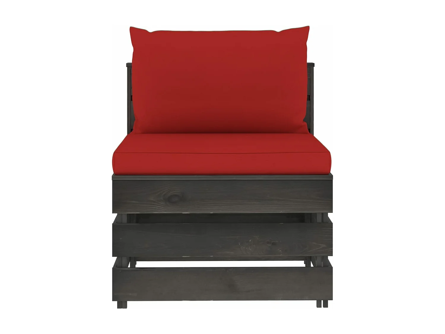 Canapé central sectionnel avec coussins Bois imprégné de gris FR65225