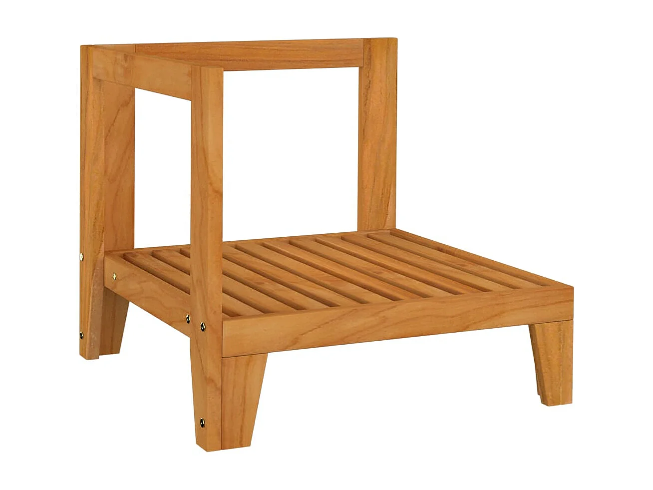 Sofá de esquina seccional y cojines blanco crema madera acacia ES151664