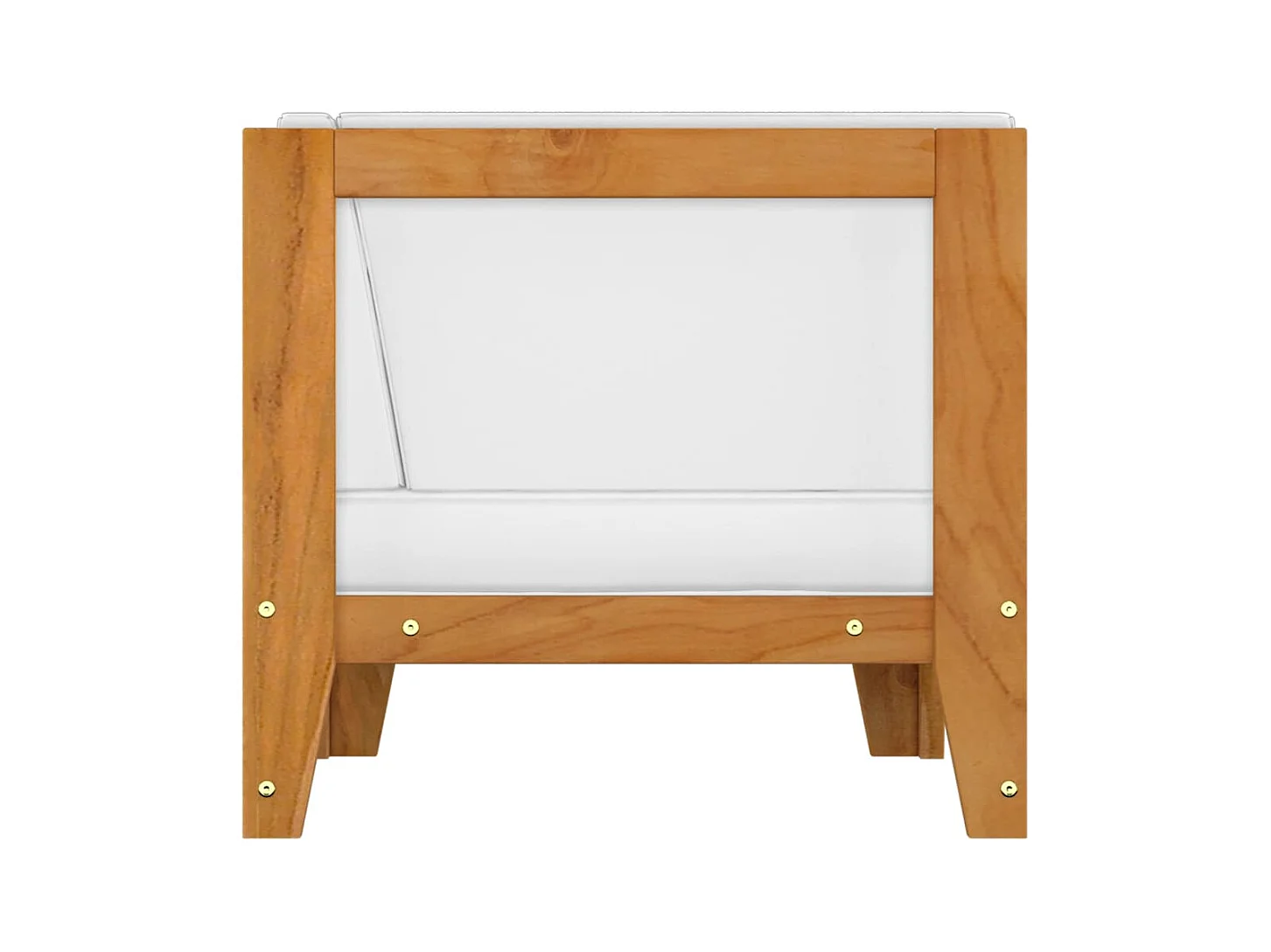 Canapé d'angle sectionnel et coussins blanc crème Bois d'acacia FR96713