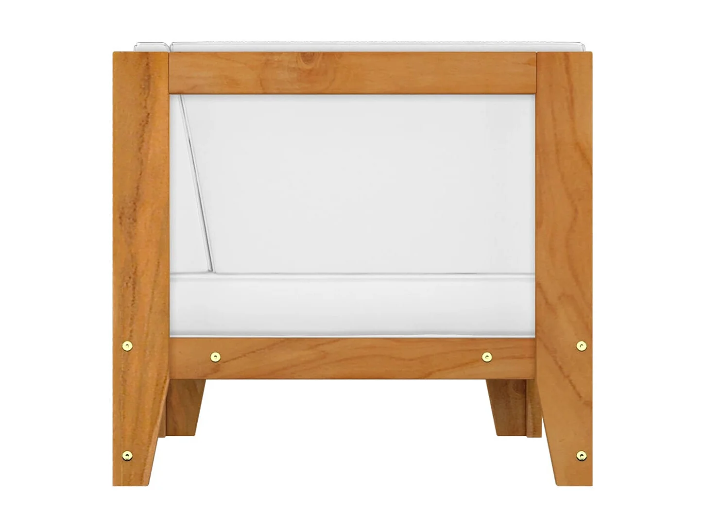 Canapé d'angle sectionnel et coussins blanc crème Bois d'acacia FR96713
