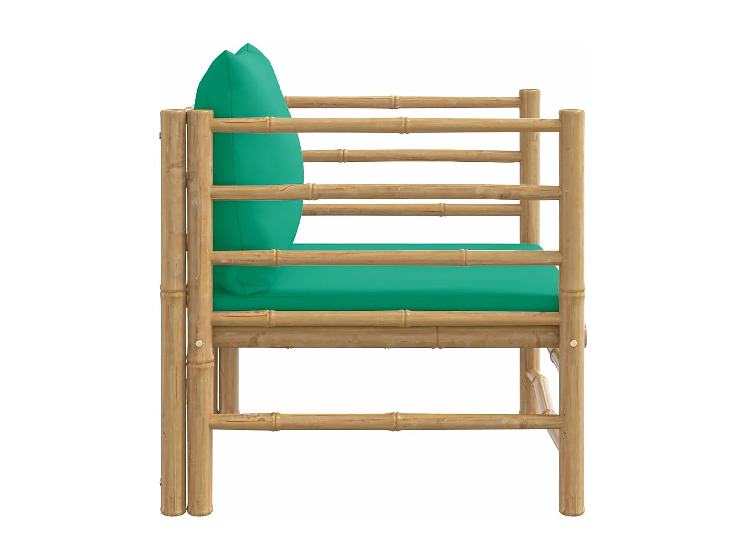 Canapé de jardin avec coussins vert bambou FR60908