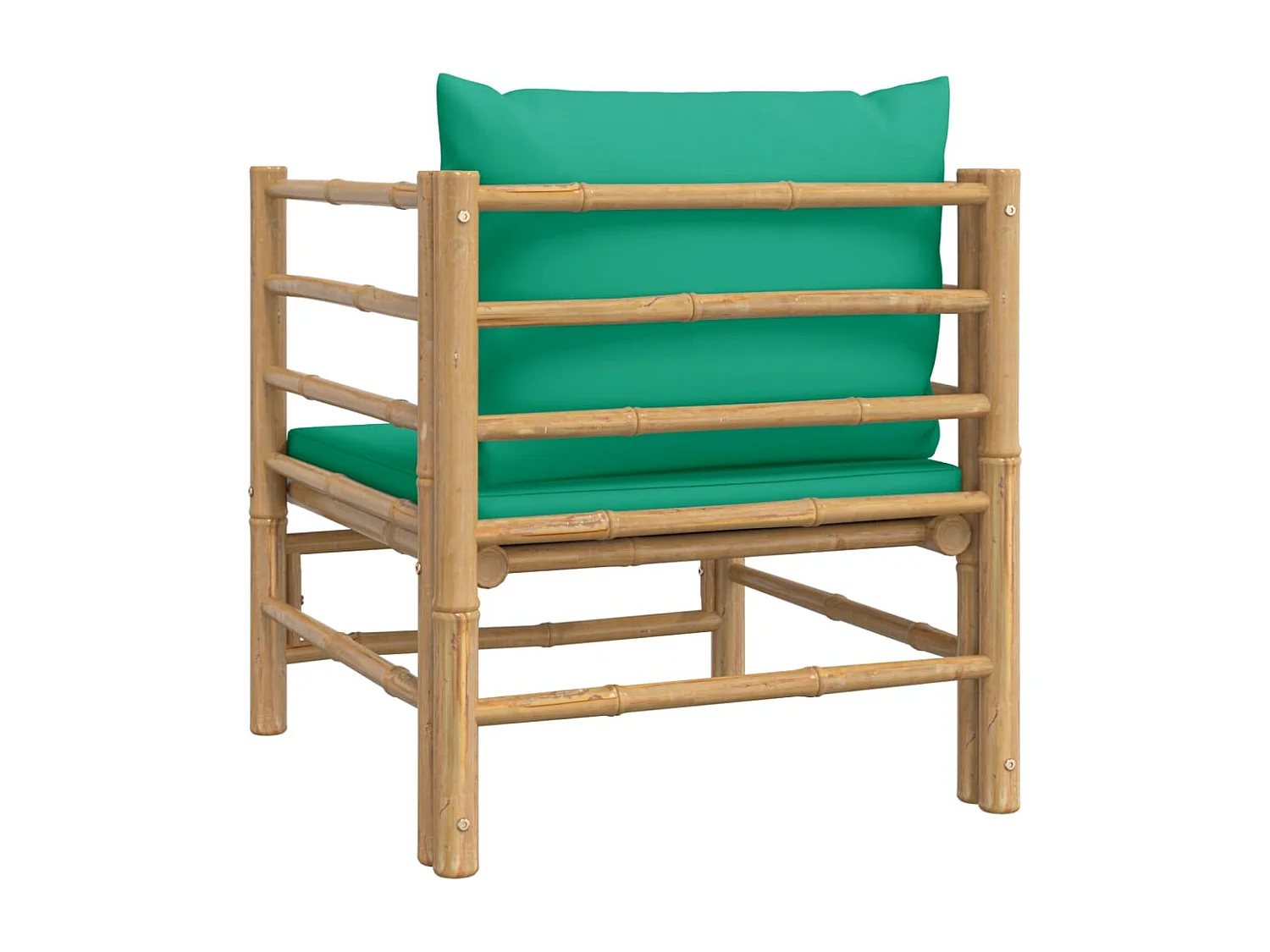 Canapé de jardin avec coussins vert bambou FR60908