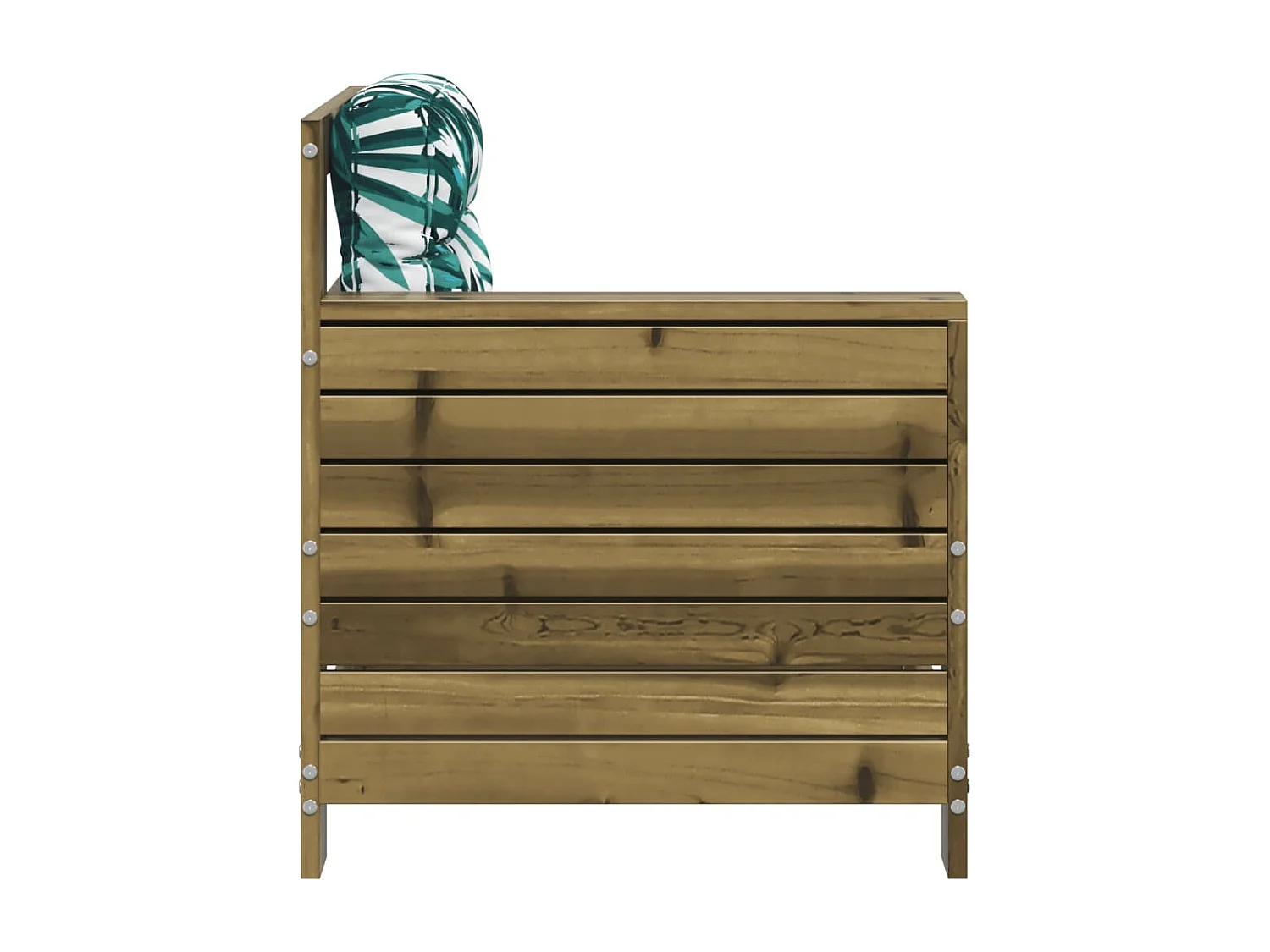 Canapé de jardin accoudoir avec coussin bois de pin imprégné FR188023