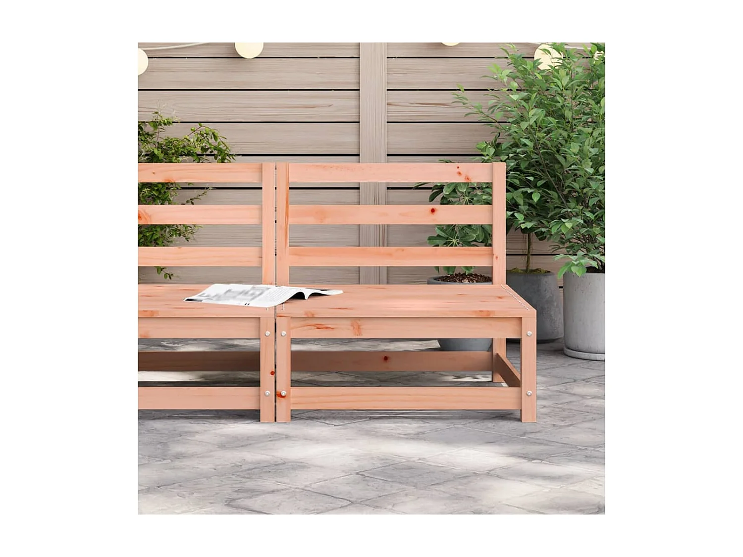 Canapé de jardin sans accoudoirs 70x70x67cm bois massif douglas FR14728
