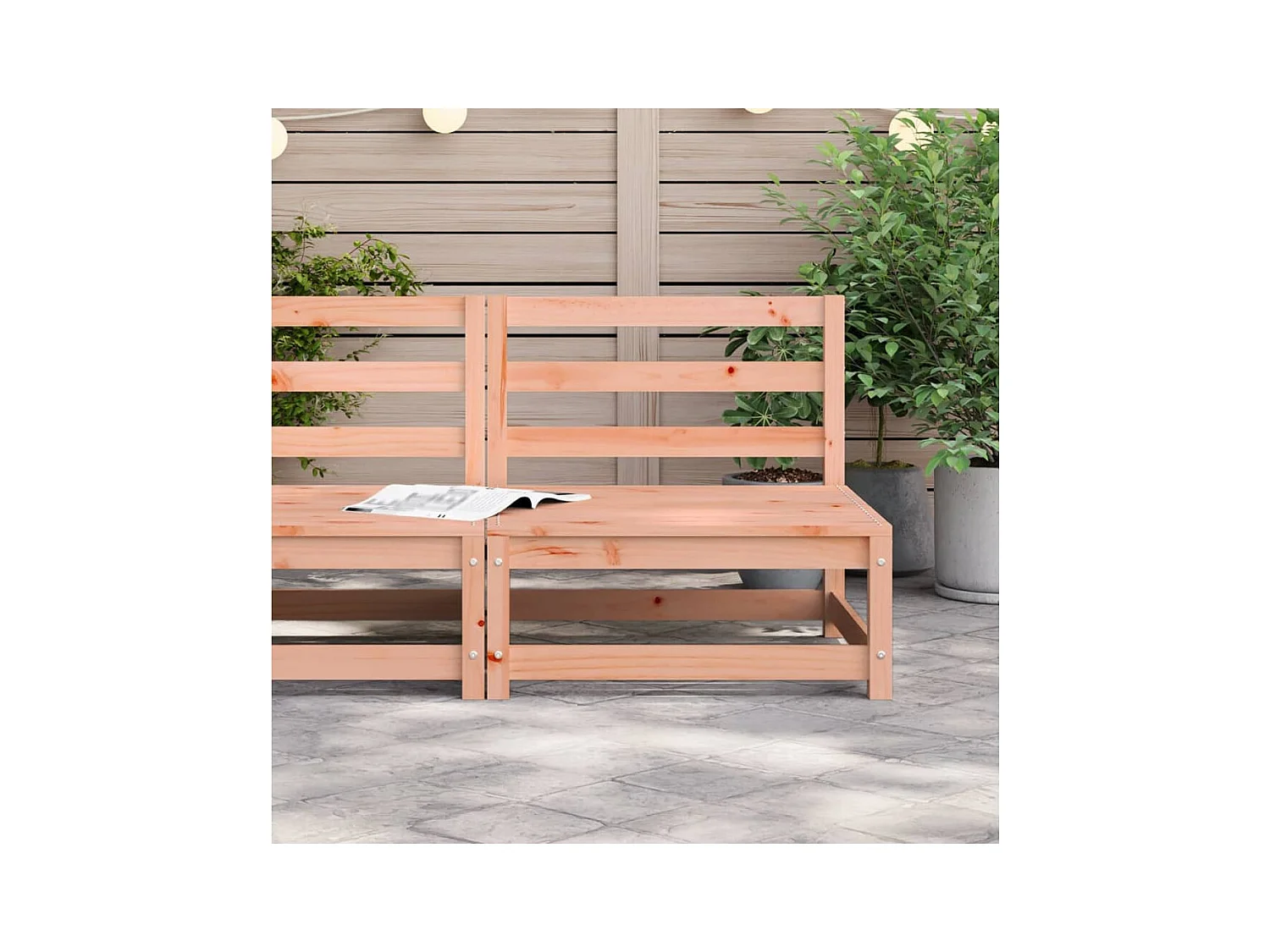 Canapé de jardin sans accoudoirs 70x70x67cm bois massif douglas FR14728