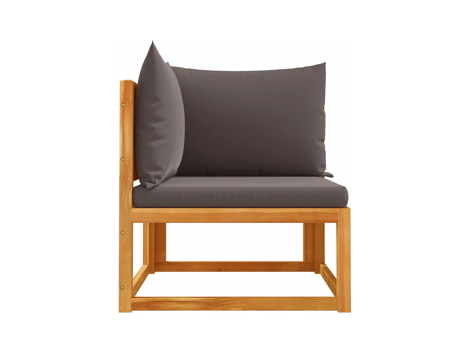 Canapé d'angle de jardin avec coussins bois massif d'acacia FR637178