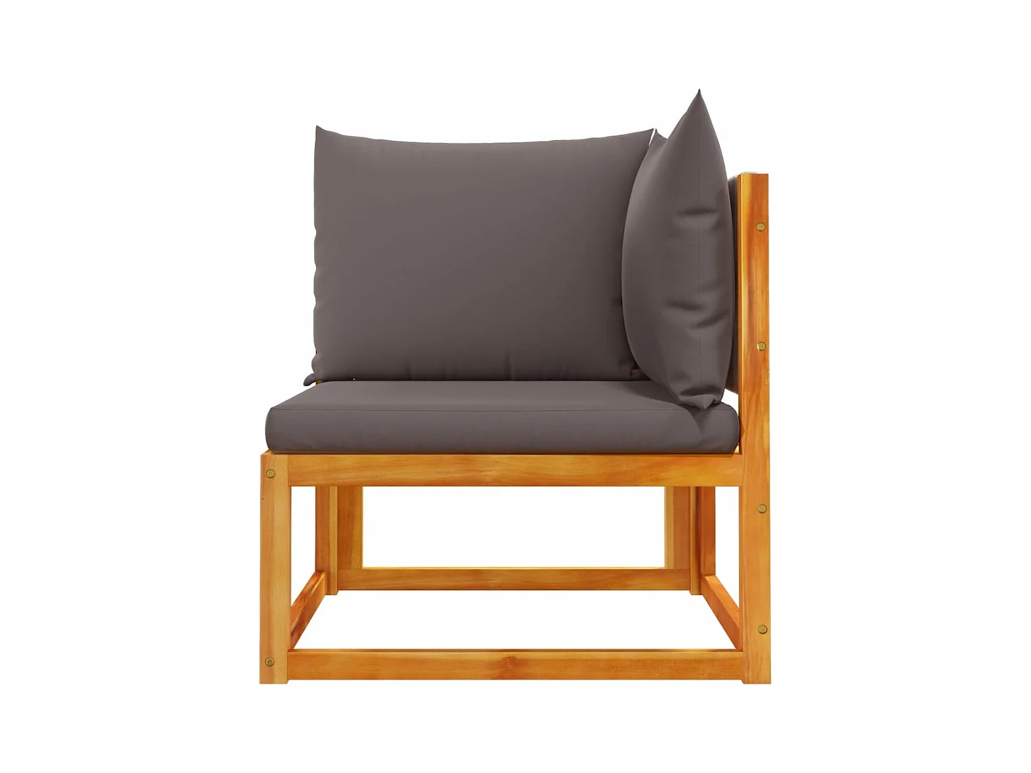 Canapé d'angle de jardin avec coussins bois massif d'acacia FR637178
