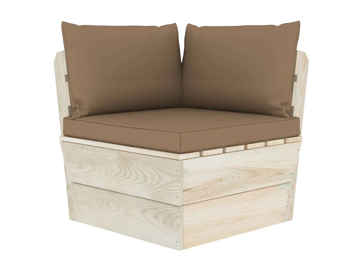 Canapé d'angle palette de jardin avec coussins Épicéa imprégné FR28966