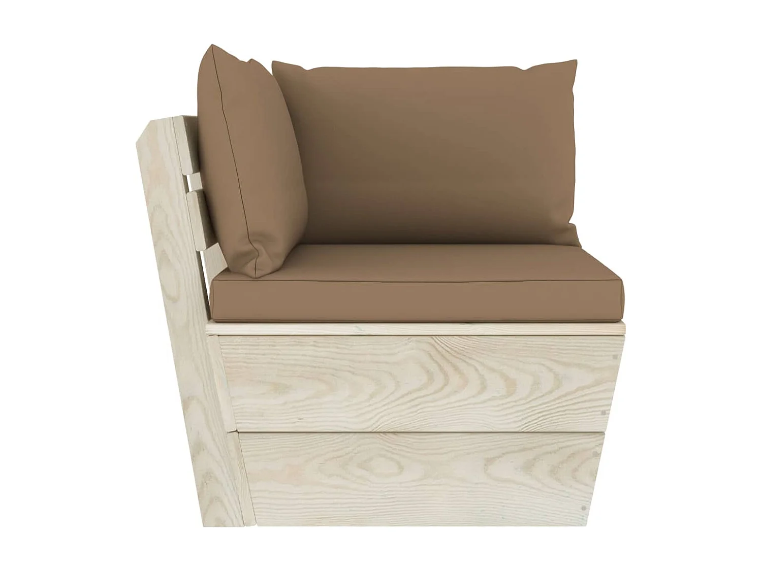 Canapé d'angle palette de jardin avec coussins Épicéa imprégné FR28966