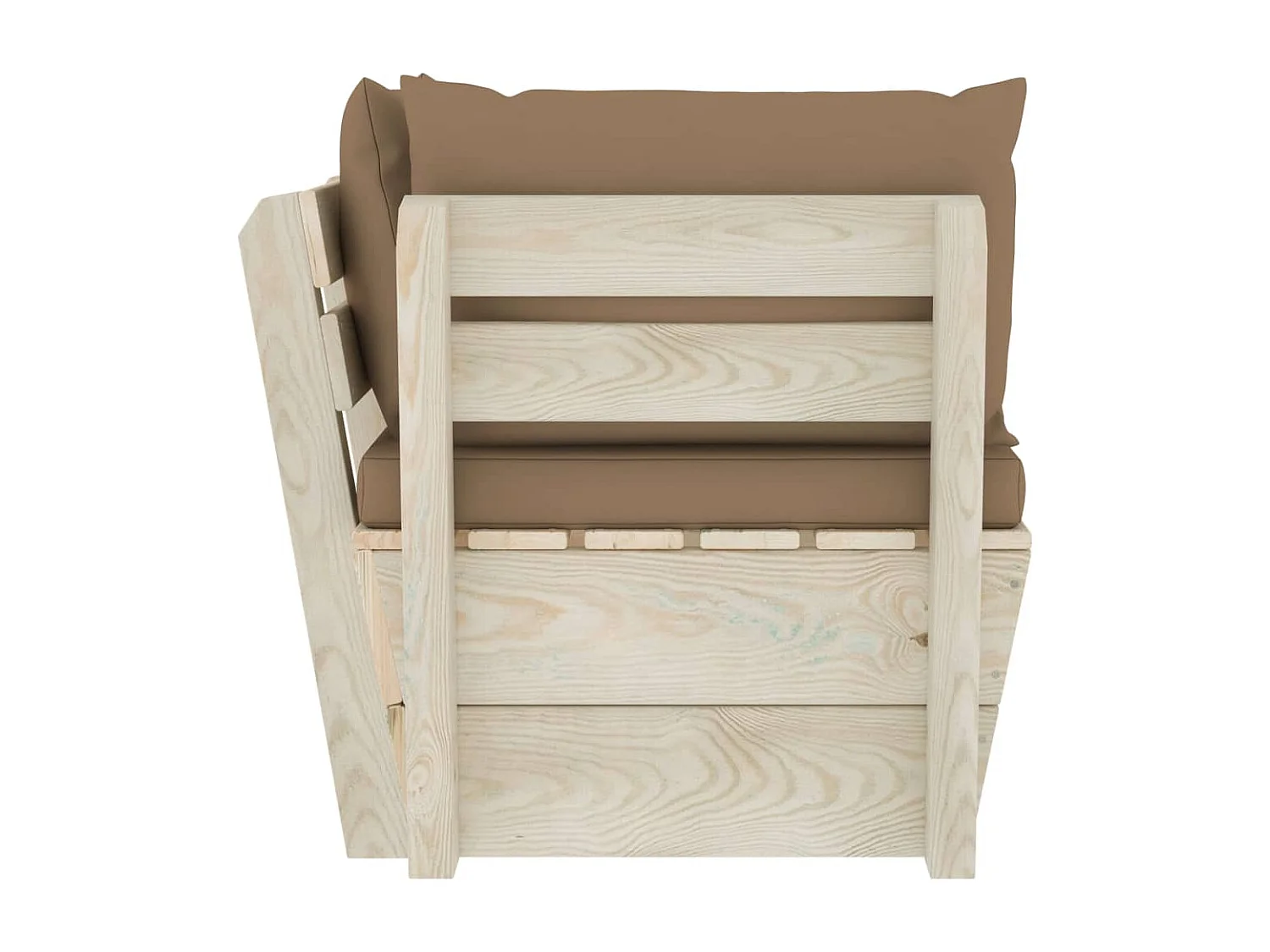 Canapé d'angle palette de jardin avec coussins Épicéa imprégné FR28966