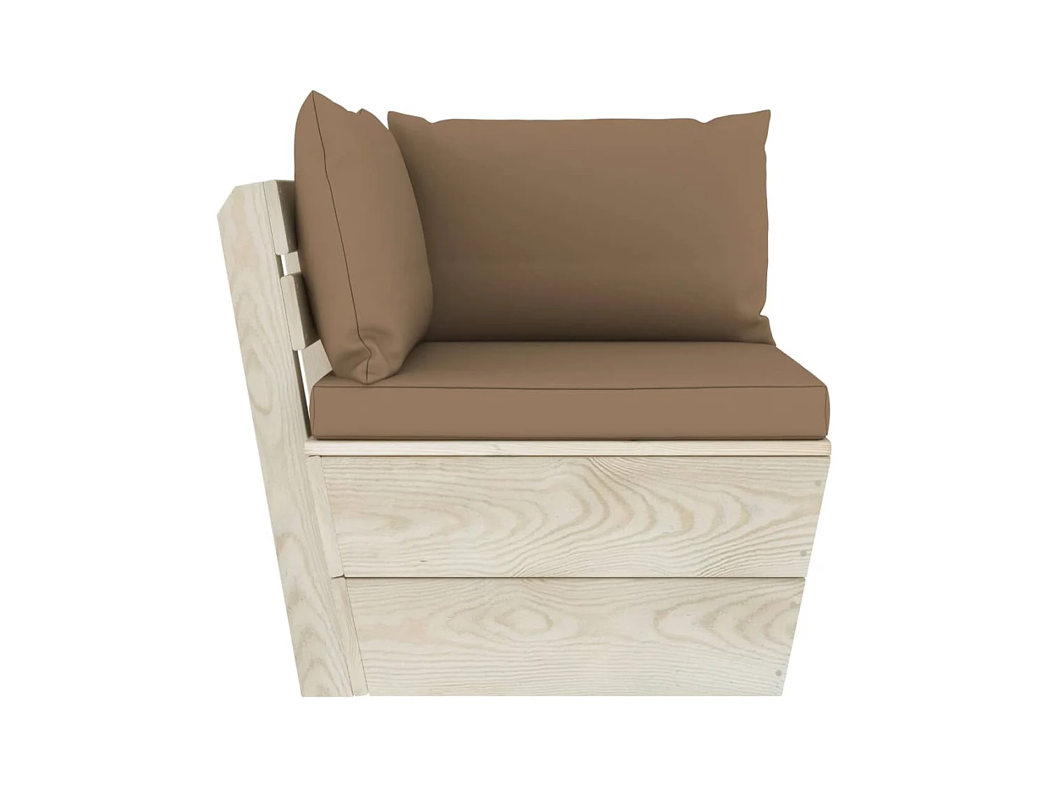 Canapé d'angle palette de jardin avec coussins Épicéa imprégné FR28966