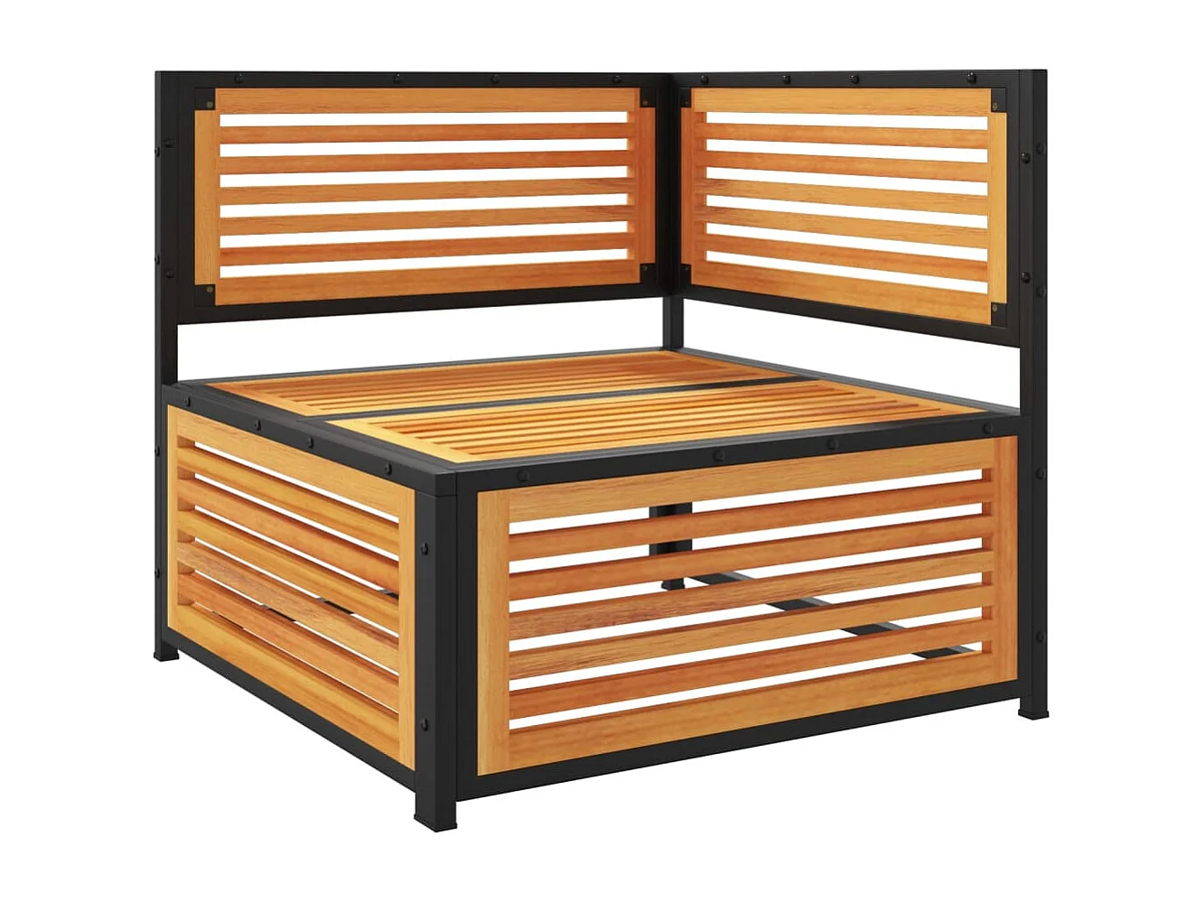 Canapé d'angle de jardin avec coussins bois massif d'acacia FR20696