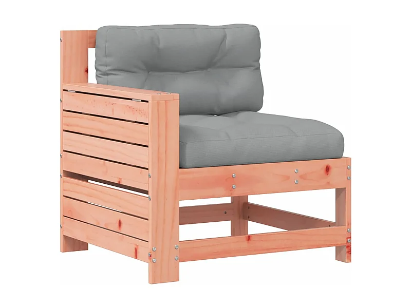 Canapé de jardin accoudoir avec coussin bois massif douglas FR492148