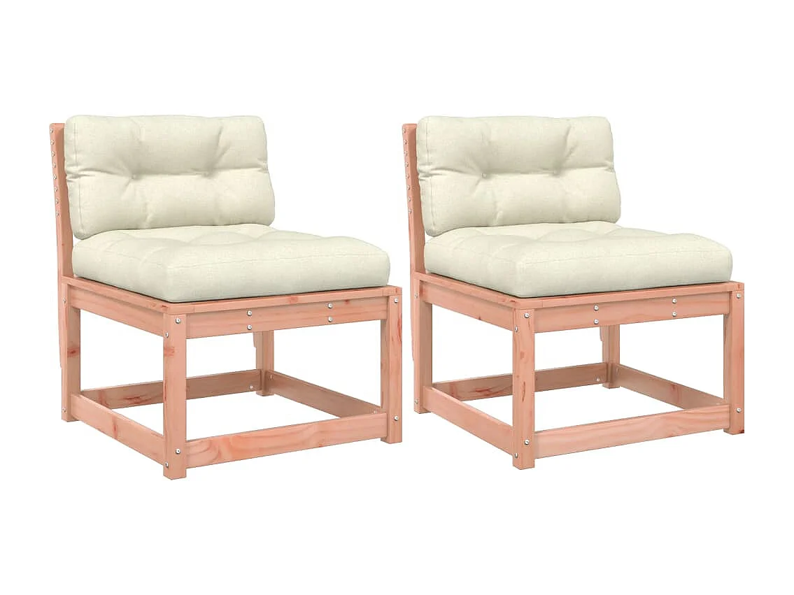 Lot de 2 Canapés de jardin avec coussinspcs bois massif douglas FR831429