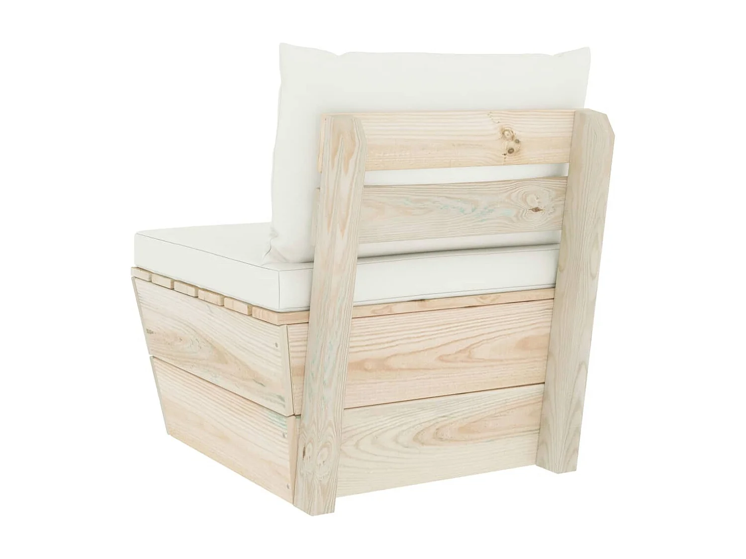 Canapé central palette de jardin avec coussins Épicéa imprégné FR20780